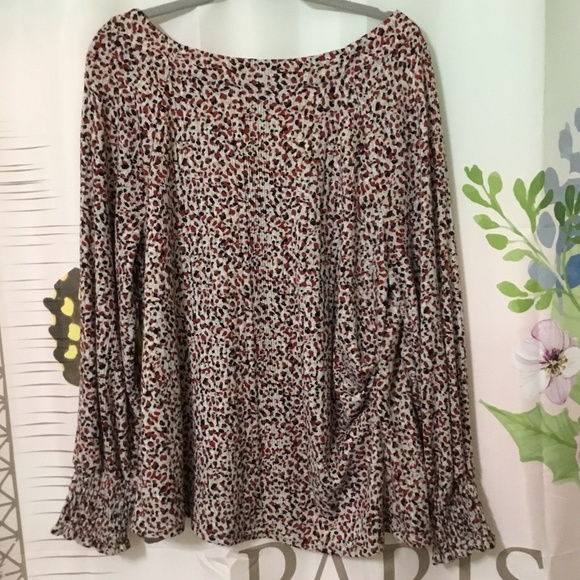🙀3/$20 Shargano Long Sleeve Blouse Animal Print Size XL - Picture 1 of 7